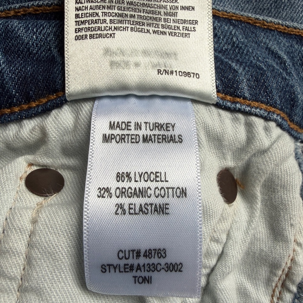 AGOLDE Toni High Rise Ankle Straight Jeans Medium Blue Size 31 - Picture 14 of 15